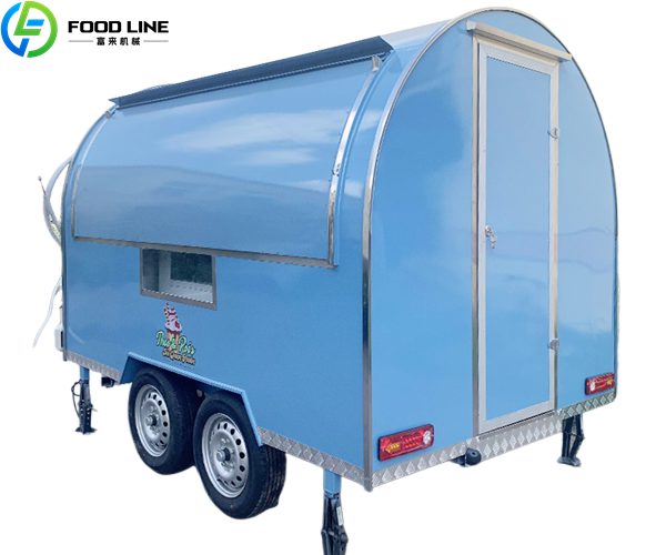blue food trailer