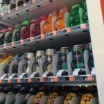 cold drink vending machine detail