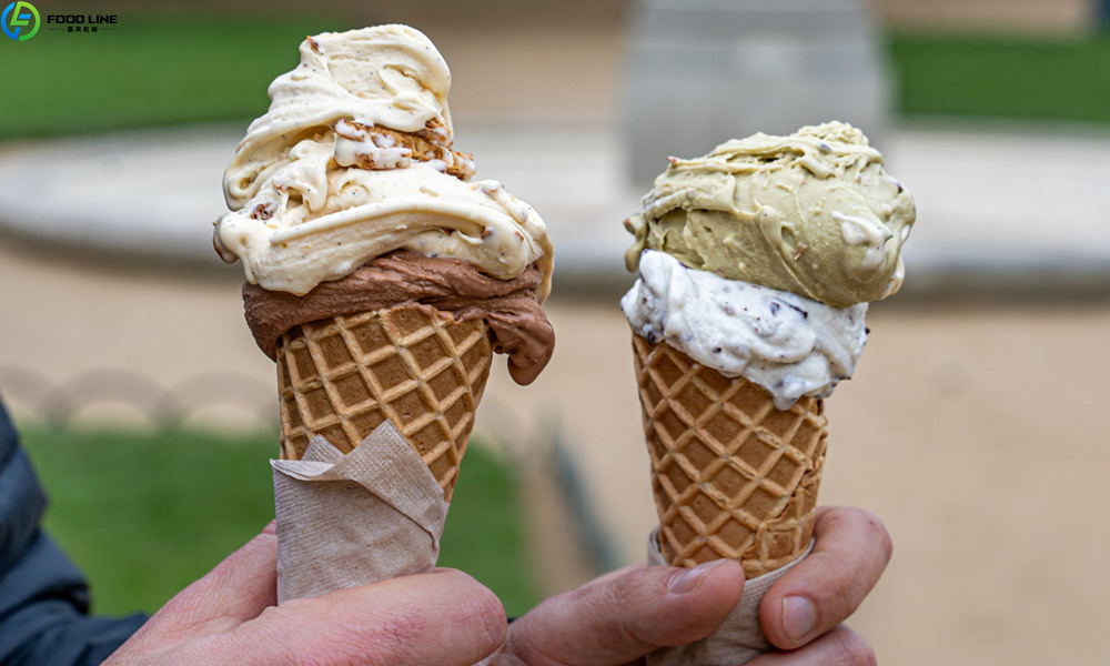 ice cream from food trailer