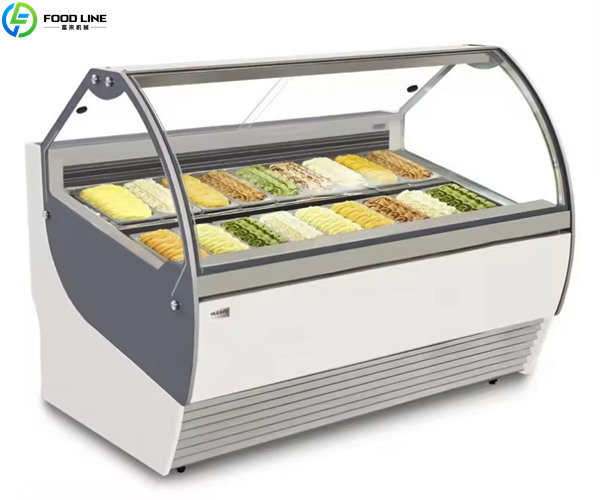 commercial ice cream display case