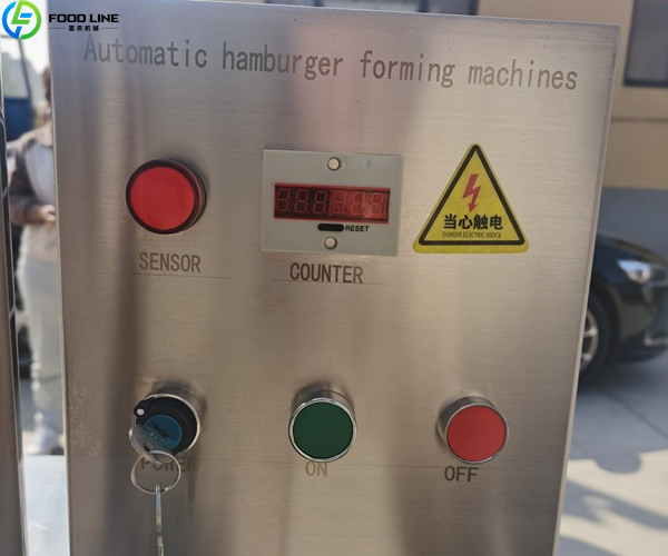 hamburger patty forming machine detail