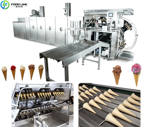 ice cream cone processing line machine