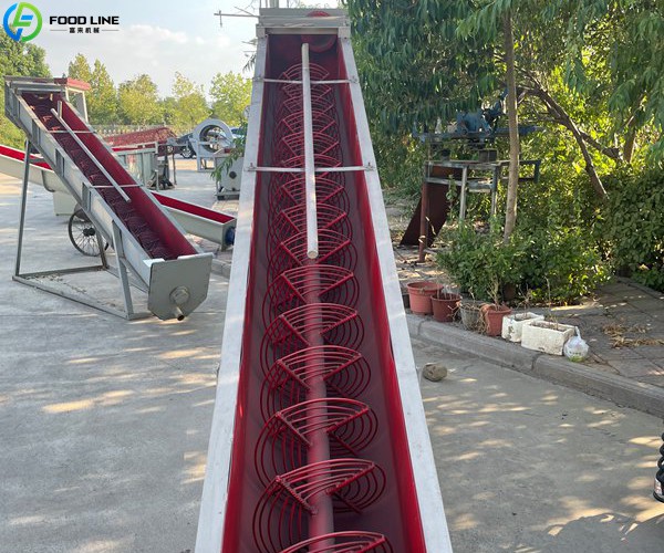 automatic feeding potato washing machine