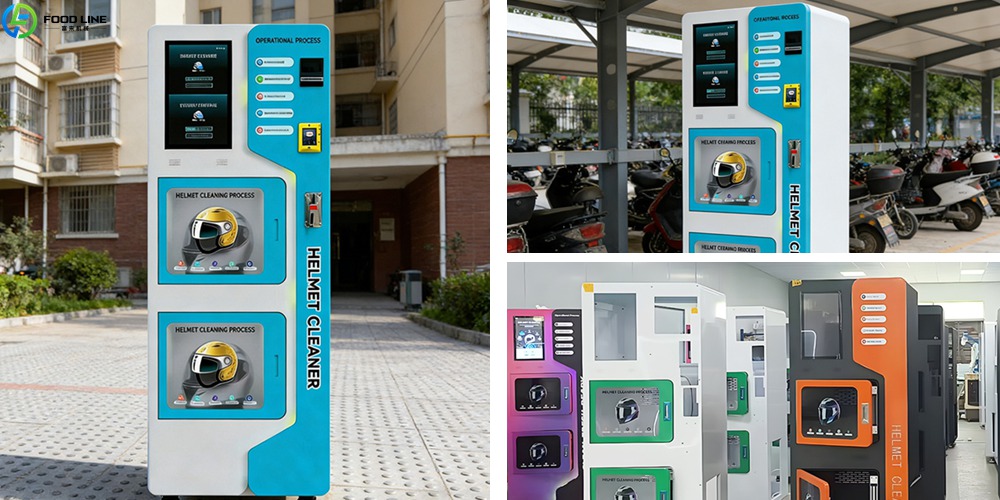 smart equipment for helmet washing