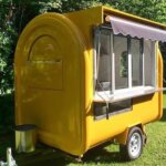 yellow round trailer