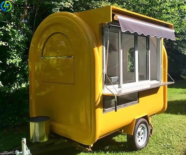 yellow round trailer