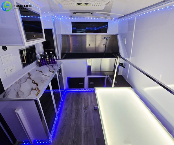 pet washing trailer interior
