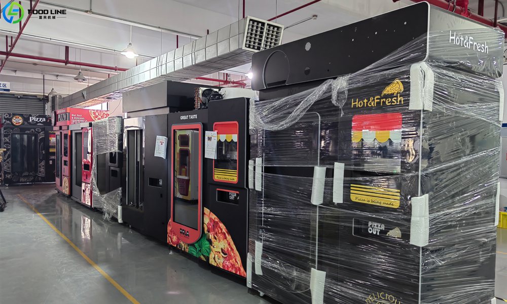 black pizza vending device