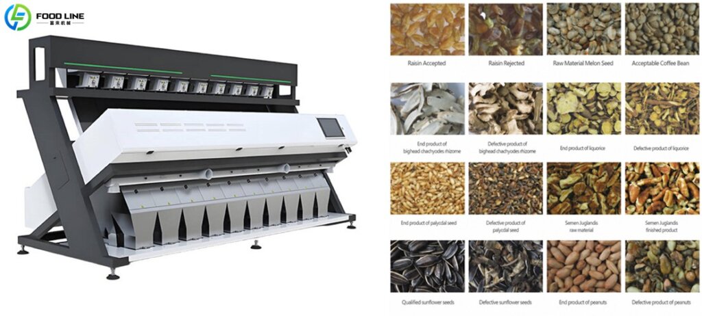 commercial nut color sorting device