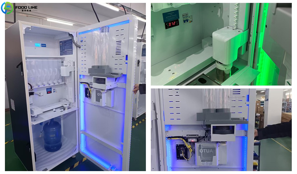 internal details of a protein shake vending device
