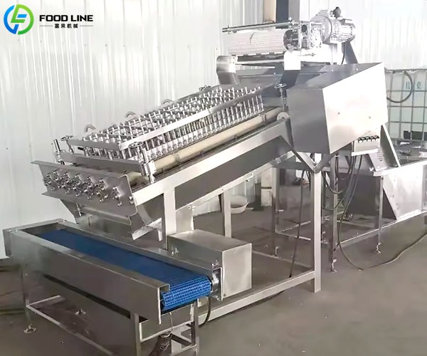 prawn peeling device