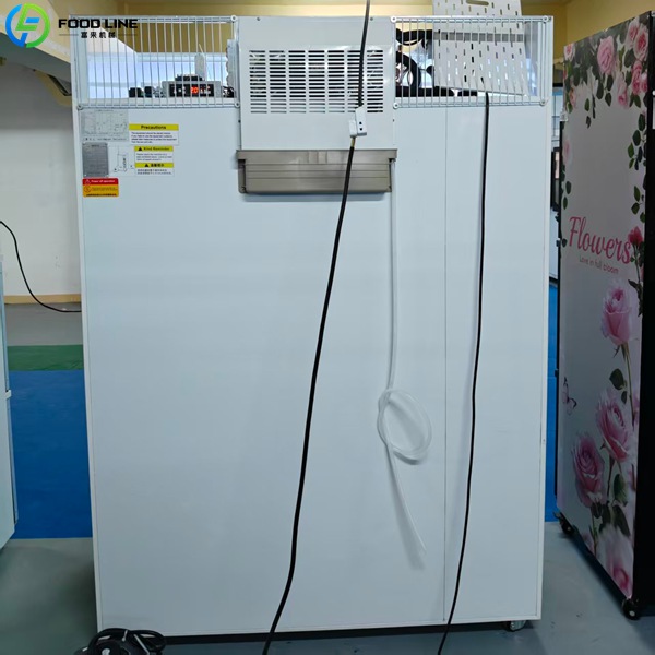 back of the fresh flower vending device