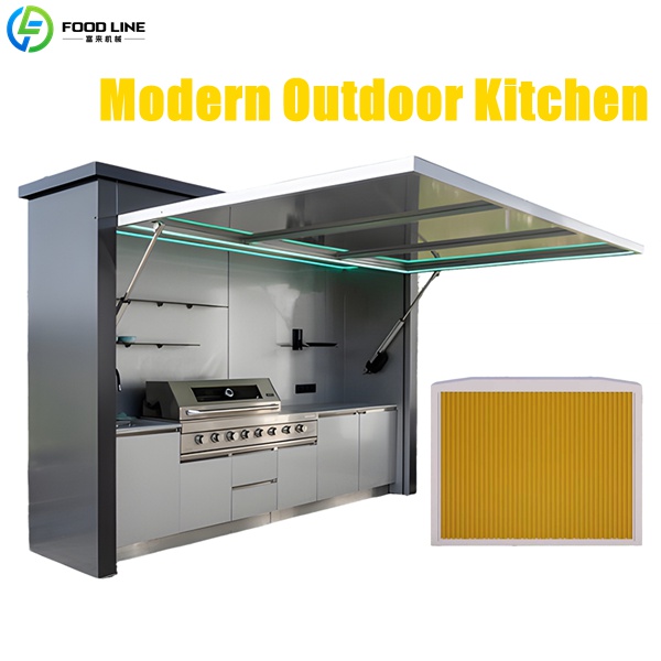 black outdoor kitchen machine