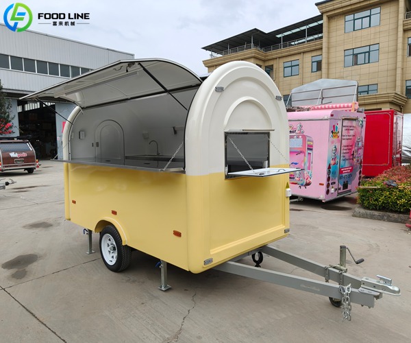 color blocked food trailer