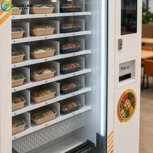 details of the boxed meal vending machine