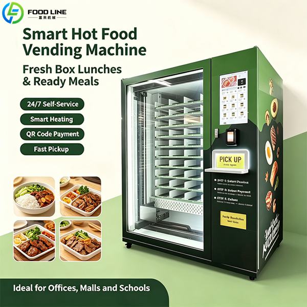 green hot meal vending device