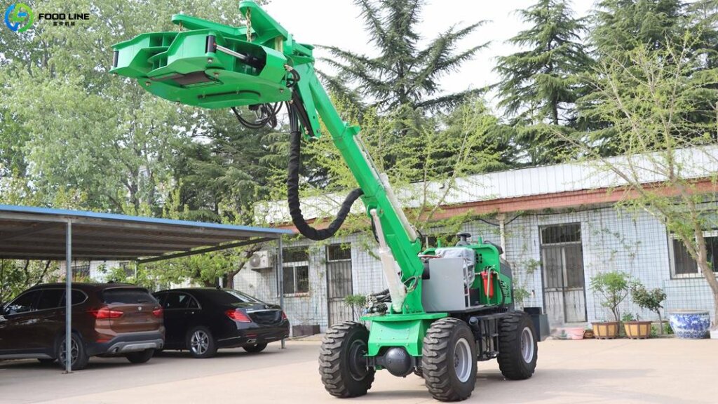 green pecan tree shaking device