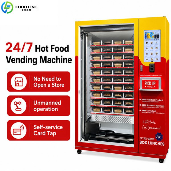 vending device for hot meal