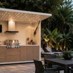 white 2.9m outdoor kitchen
