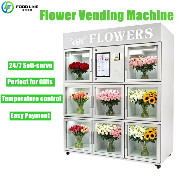 white flower vending device