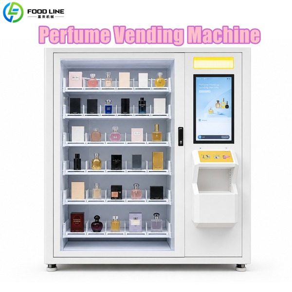 white perfume vending device
