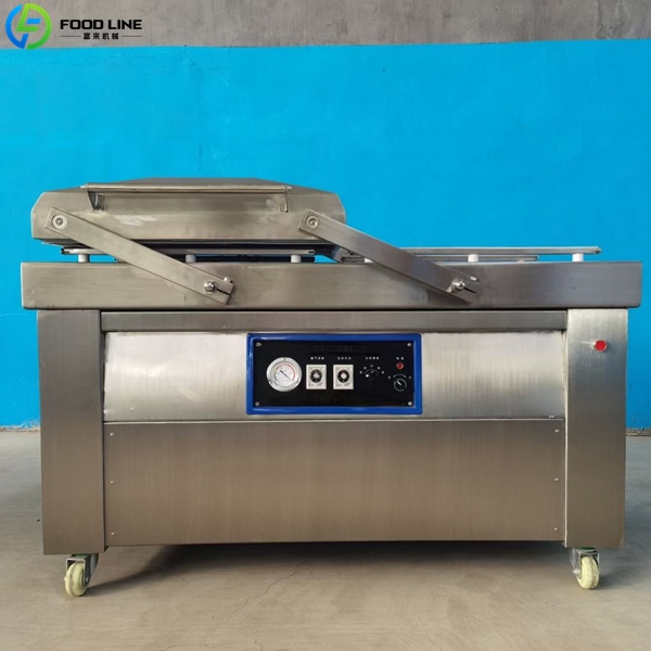 automatic double chamber vacuum packaging device