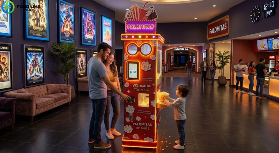 popcorn vending device in cinema