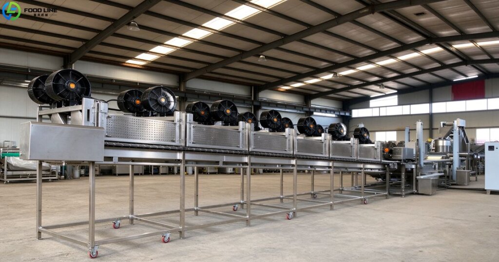 fruit and vegetable air drying line